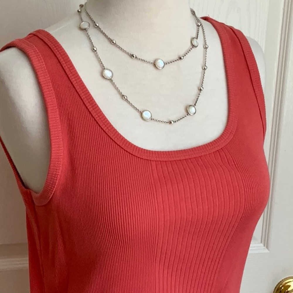 Like new TALBOT salmon ribbed tank 100% cotton - Picture 2 of 4